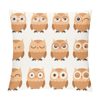 Personality  Seamless Owls Birds Pattern Pillow Covers