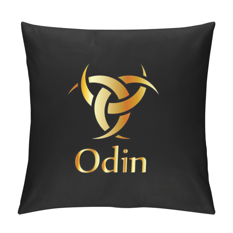 Personality  Odin- The graphic is a symbol of the horns of Odin, a satanist symbol  pillow covers