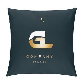Personality  Gl G L  White Yellow Gold Golden Luxury Alphabet Letter Logo Ico Pillow Covers