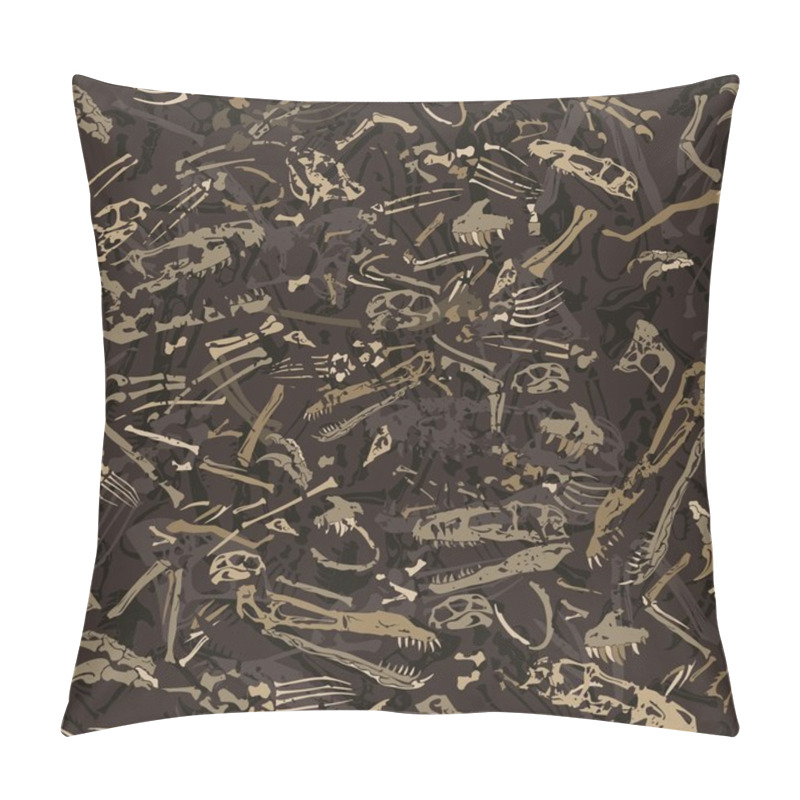 Personality  seamless dinosaur bones pattern pillow covers