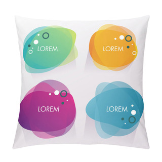 Personality   Chat Bubble With Geometric Simple Shapes, Abstract Design, Vector. Pillow Covers