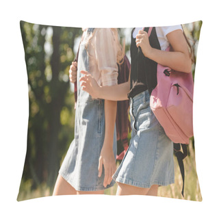 Personality  Teenagers Walking In Park  Pillow Covers