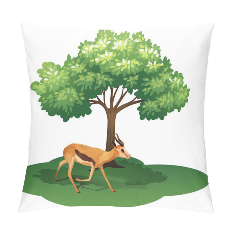 Personality  A deer under the tree pillow covers