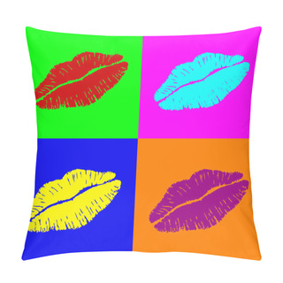 Personality  Warhol Lips Pillow Covers