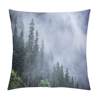 Personality  Fog In The Austrian Alps On A Misty Day - Travel Photography Pillow Covers