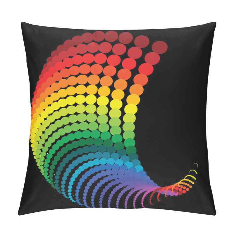 Personality  Abstract rainbow dots pillow covers