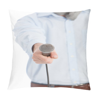 Personality  Man Holding A Microphone Pillow Covers