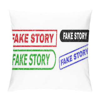 Personality  FAKE STORY Rectangle Stamps With Corroded Texture Pillow Covers