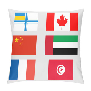 Personality  Set Of Flags 10. Pillow Covers