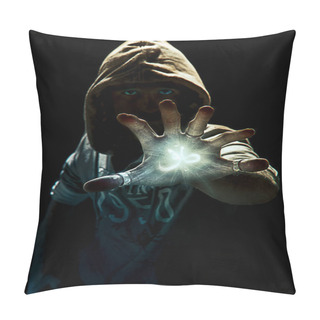 Personality  Photo Manipulation Of A Magic Spell's Wizard With Six Fingers Pillow Covers