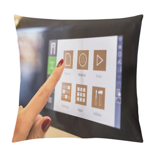 Personality  Person Using 3D Printers Touch Screen Pillow Covers