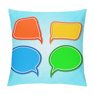 Personality  Set Of Colorful Speech Bubbles. Pillow Covers