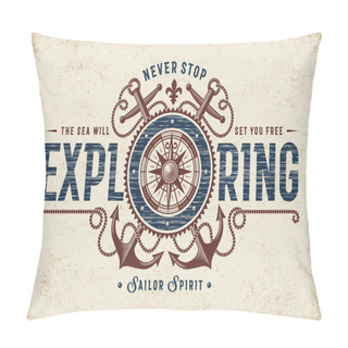 Personality  Vintage Never Stop Exploring Typography Pillow Covers