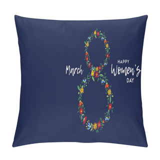Personality  Womens Day Celebration Flower Illustration Card Pillow Covers