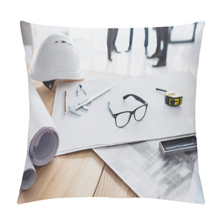 Personality  Architecture Supplies On Workplace Pillow Covers