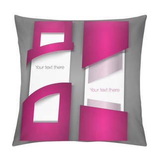 Personality  Vector Pink Banners. Vector Illustration. Pillow Covers