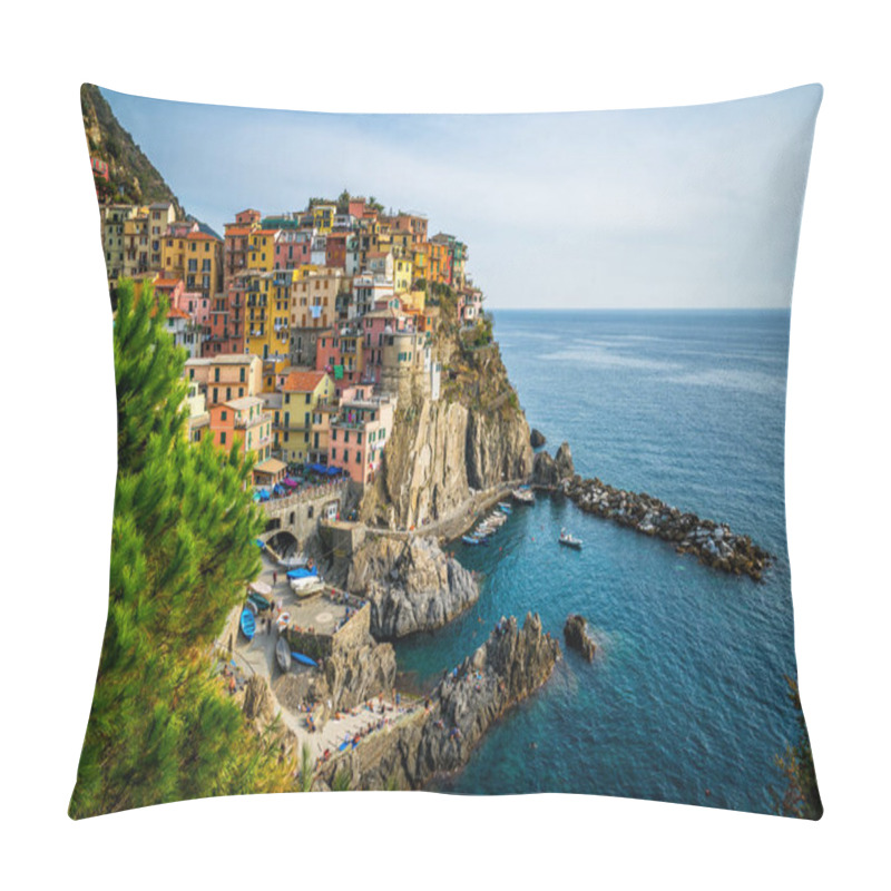 Personality  Manarola, Cinque Terre Coast of Italy. pillow covers