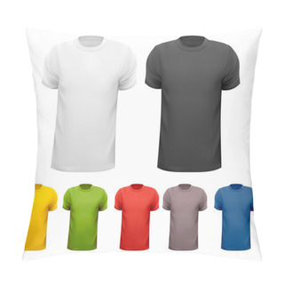 Personality  Black And White And Color Men T-shirts. Design Template. Vector Pillow Covers