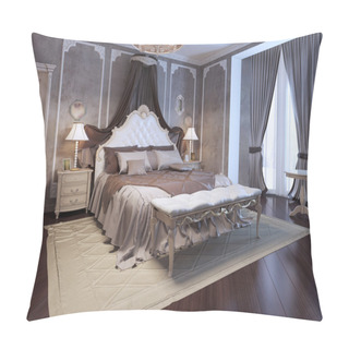 Personality  Luxury Interior Of Art Deco Bedroom Pillow Covers