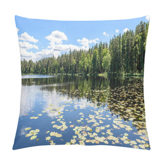 Personality  Reflections In The Calm Lake Water With Water Lilies Pillow Covers