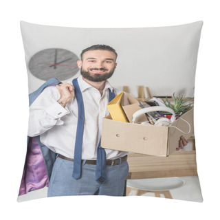 Personality  Fired Smiling Businessman   Pillow Covers