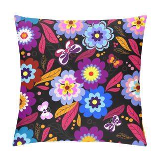 Personality  Seamless Floral Dark Pattern Pillow Covers