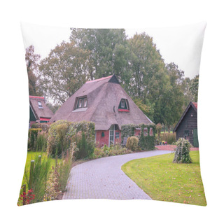 Personality  Giethoorn, Village Of Holland With Canals And Rural Houses On A Cloudy Day Pillow Covers