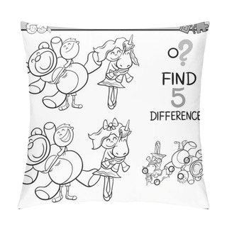 Personality  Find Differences Coloring Book Pillow Covers