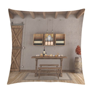 Personality  Dining Room In Rustic Style Pillow Covers