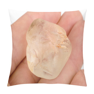 Personality  Raw Topaz In Hand Pillow Covers