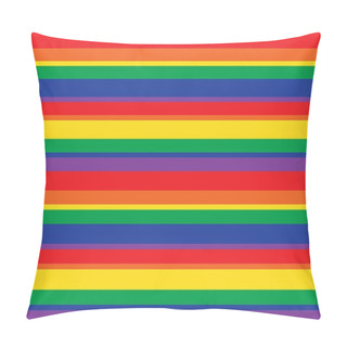 Personality  Rainbow Horizontal Striped Seamless Pattern Background Suitable For Fashion Textiles, Graphics Pillow Covers