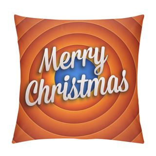 Personality  Movie Ending Screen With Merry Christmas Label Pillow Covers