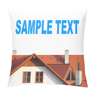 Personality  Rustic Roof . Easy Living And Mortgage Concept. Pillow Covers
