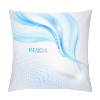Personality  Abstract Blue Waving Background Pillow Covers