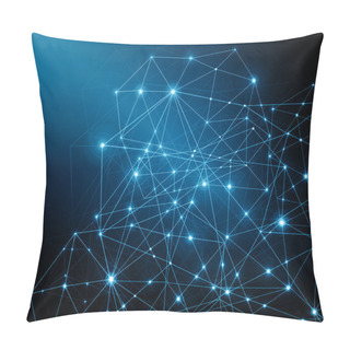 Personality  Technology Background, From Series Best Concept Of Global Business Pillow Covers