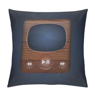 Personality Vector Retro Web Player. Pillow Covers