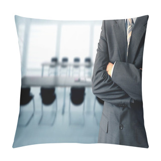 Personality  Businessman In A Conference Room Pillow Covers