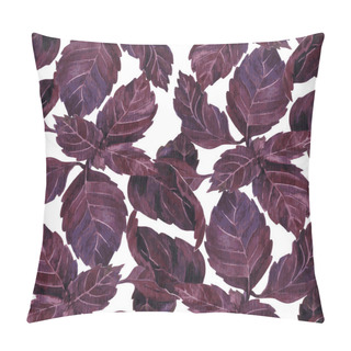 Personality  Seamless Pattern With Leaves Of Basil Pillow Covers