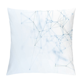 Personality  Abstract Polygonal Space Low Poly Background With Connecting Dots And Lines. Connection Structure. 3d Rendering. Pillow Covers