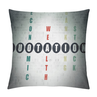 Personality  Banking Concept: Quotation In Crossword Puzzle Pillow Covers