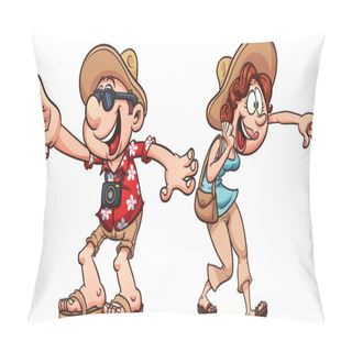 Personality  Tourist Couple Pillow Covers
