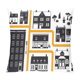 Personality  City Block Vector Pillow Covers