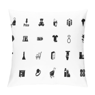 Personality  Shopping Vector Icons 5 Pillow Covers