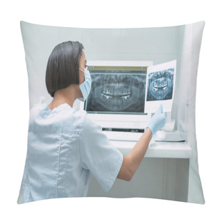 Personality  Professional Dentist Holding An Image Pillow Covers