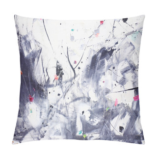 Personality  Abstract Painting And Blue Paint Pillow Covers