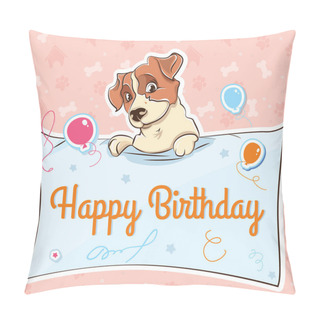 Personality  Jack Russell Terrier Llustration Cartoon Card Pillow Covers