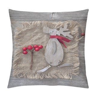 Personality  Wooden Christmas Deer Pillow Covers