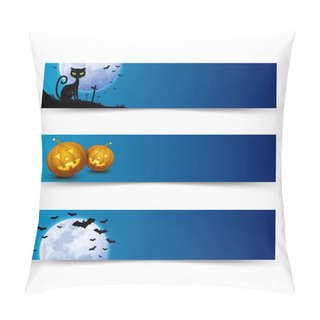 Personality  Creepy Halloween Banners Pillow Covers