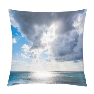 Personality  Dark Clouds Over The Sea In Sardinia, Italy Pillow Covers