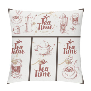 Personality  Utensils For Drinking Tea Pillow Covers